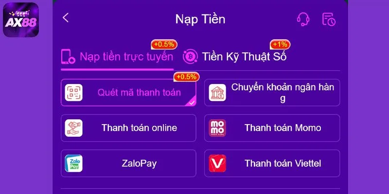 Tuân thủ mức rút tiền AX88 tối thiểu và tối đa theo cấp độ tài khoản